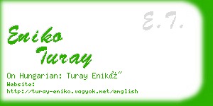 eniko turay business card